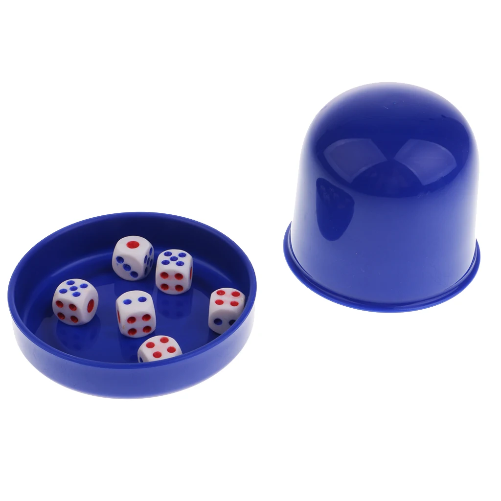 Dice Guessing Game Set Dice Cup Shaker with 6pcs Digital Dices for KTV Bar Pub Party Gambling Casino Poker Dice Game Accessories