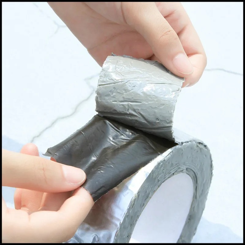 

Roof Trap Adhesive Tape Crack Trap Seal Up Heat Insulation Aluminum Foil Noodles Rubber Texture Of Material Adhesive Tape