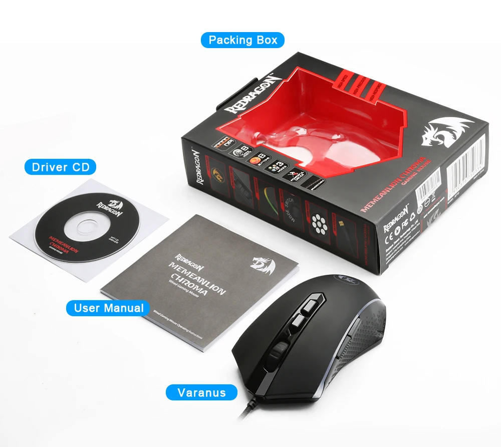 Игровая мышь Redragon USB RGB светодиодный с подсветкой 10000 DPI программируемая