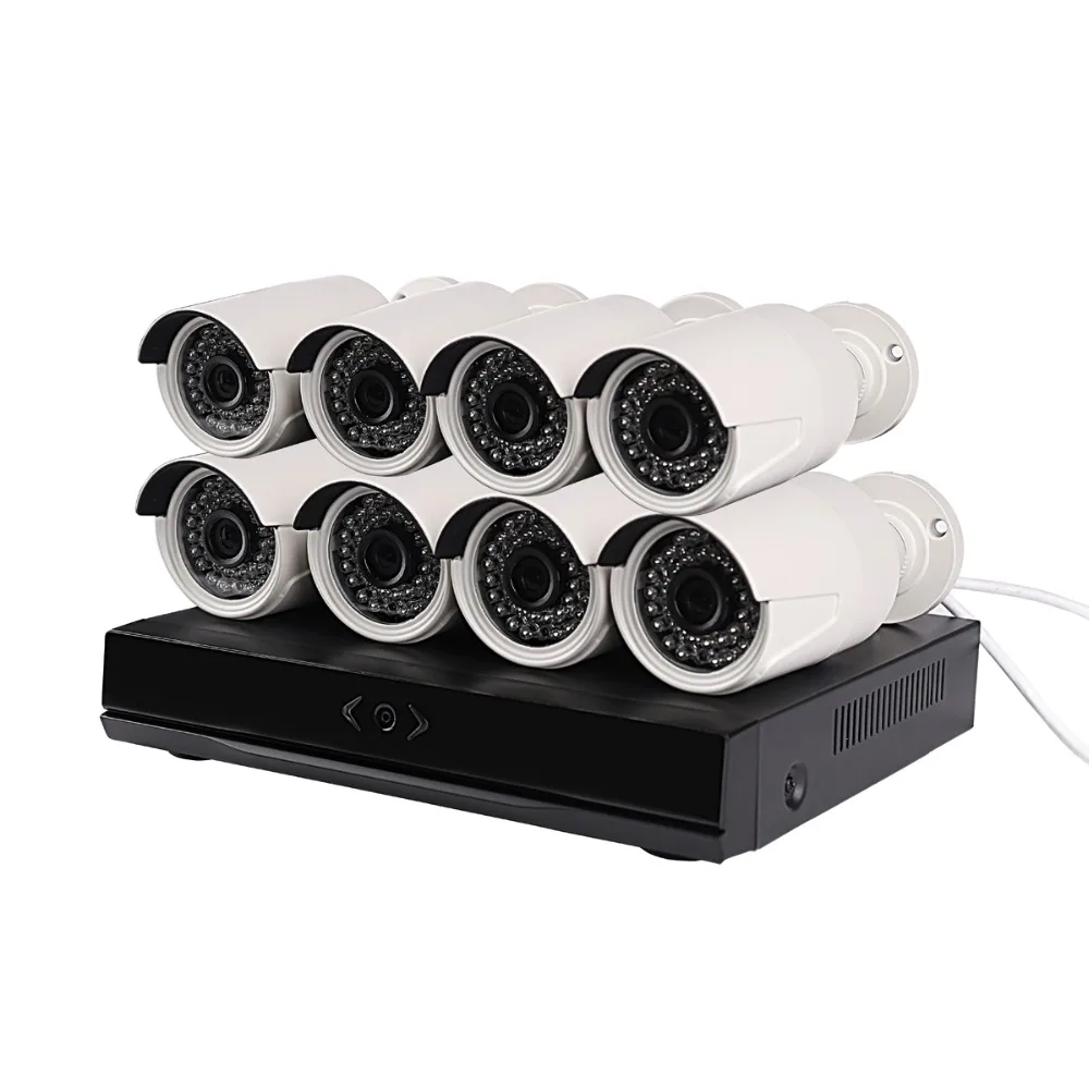 

Seculink 1080P POE Surveillance Kit 8CH NVR 8x IP Camera Night Vision Motion Detection Alarm Remote Control P2P
