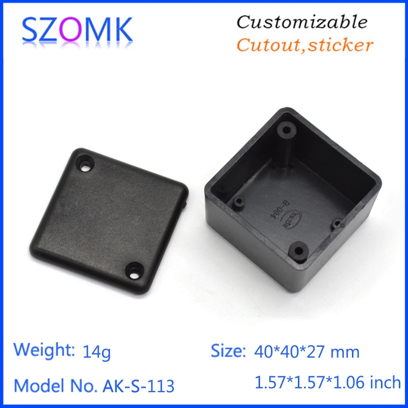 szomk plastic enclosure for electronics plastic case small black instrument housing junction box customizable equipment enclosure (19)