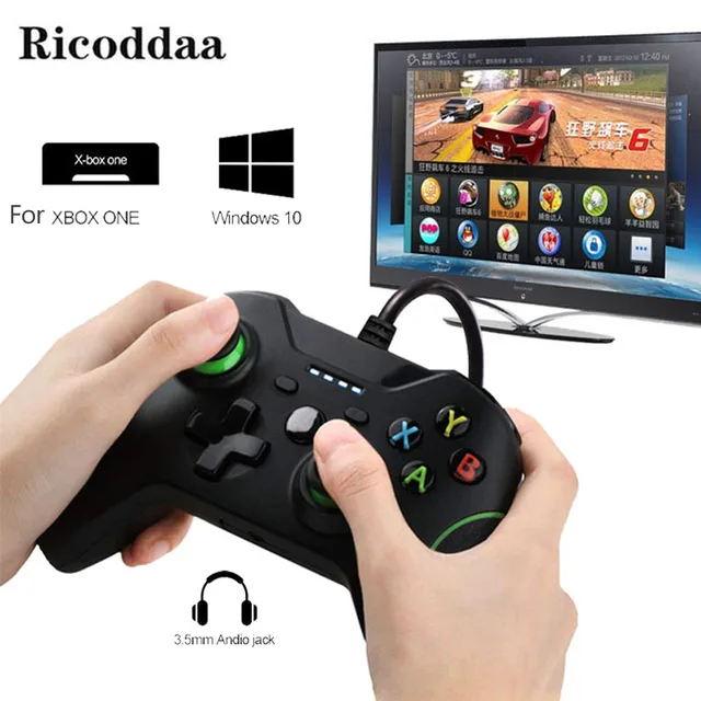 Cheap USB Wired Controller Controle For Microsoft Xbox One Controller Gamepad For Xbox One Slim PC Windows Mando For Xboxone Joystick