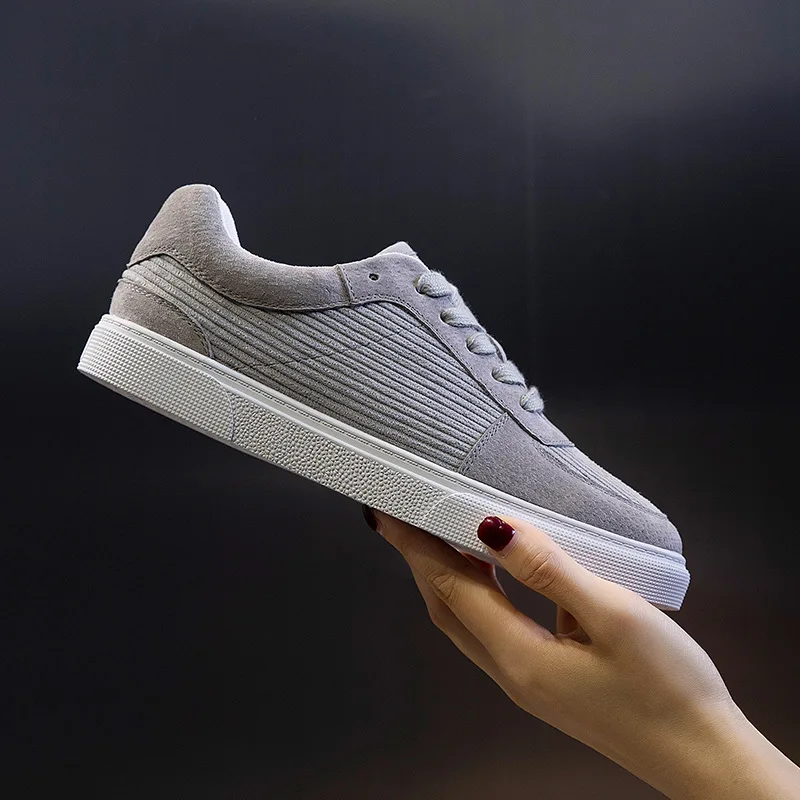 Серый Обувь для отдыха; женские кроссовки на платформе; zapatos de mujer; модная брендовая обувь из натуральной кожи; chaussures femme; женская дышащая обувь из сетчатого материала - Цвет: Серый