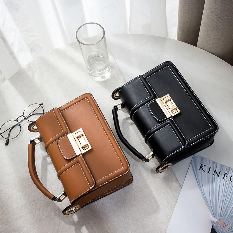 Сумка мессенджер из микрофибры Маленькая женская сумка через плечо с клапаном