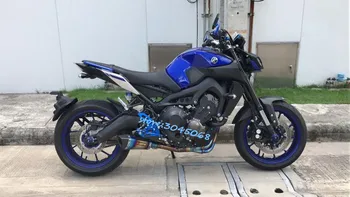 

Full System Motorcycle Exhaust Pipe Escape Modified Middle Link Pipe Tube Muffler With Sticker For Yamaha MT-09 FZ-09 MT09 FZ09