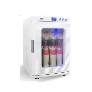 

25L 2 layer Cold/Hot Drink Display Cabinet Warmer Food Egg Tart Milk Keep Warm Cabinet Household Drink Beverage Refrigerator