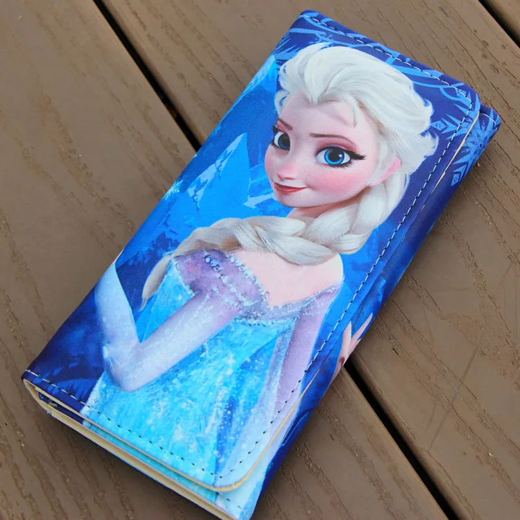 Disney Принцесса Эльза мультфильм кошелек pu монета длинный женский кошелек для девочек приз подарок Дети подарок Микки клатч подарок