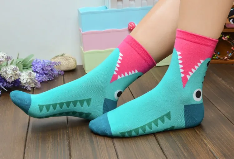 5 пар/лот новые милые животные милые хлопковые носки с рисунками Южной Кореи творческие красочные модные 3D Носки красивые носки-тапочки