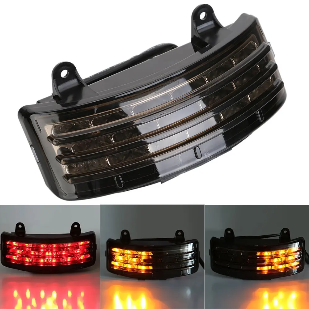 

Rear Turning Tail Light Motocycle Tri-Bar LED Brake Lamp For Stree Glide FLHX