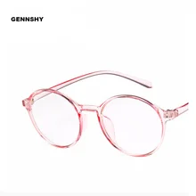 Новая Ретро оптическая Рамка винтажная круглая оправа для очков Модные фирменные прозрачные пластиковые очки художественная Студенческая glassure