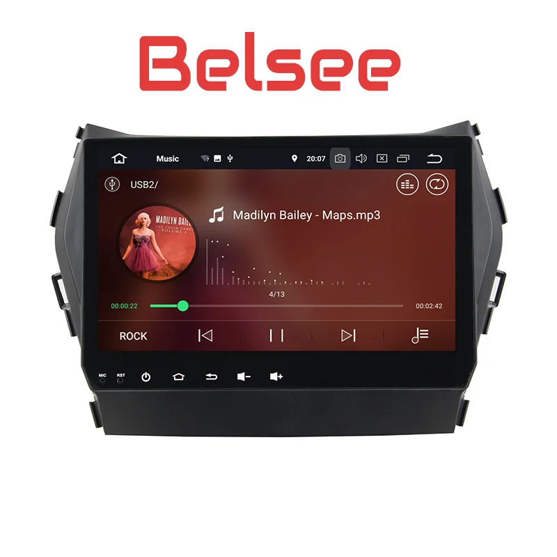 

Belsee Hyundai IX45 Santa Fe 2013-2016 Android 8 Car Radio Stereo GPS Head Unit Support WiFi Bluetooth Android Auto Split Screen