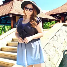 Женский купальник с градиентным узором, женский купальник, платье с пуш-ап бюстгальтером, купальный костюм размера плюс, купальник, Maillot De Bain, 3XL-5XL