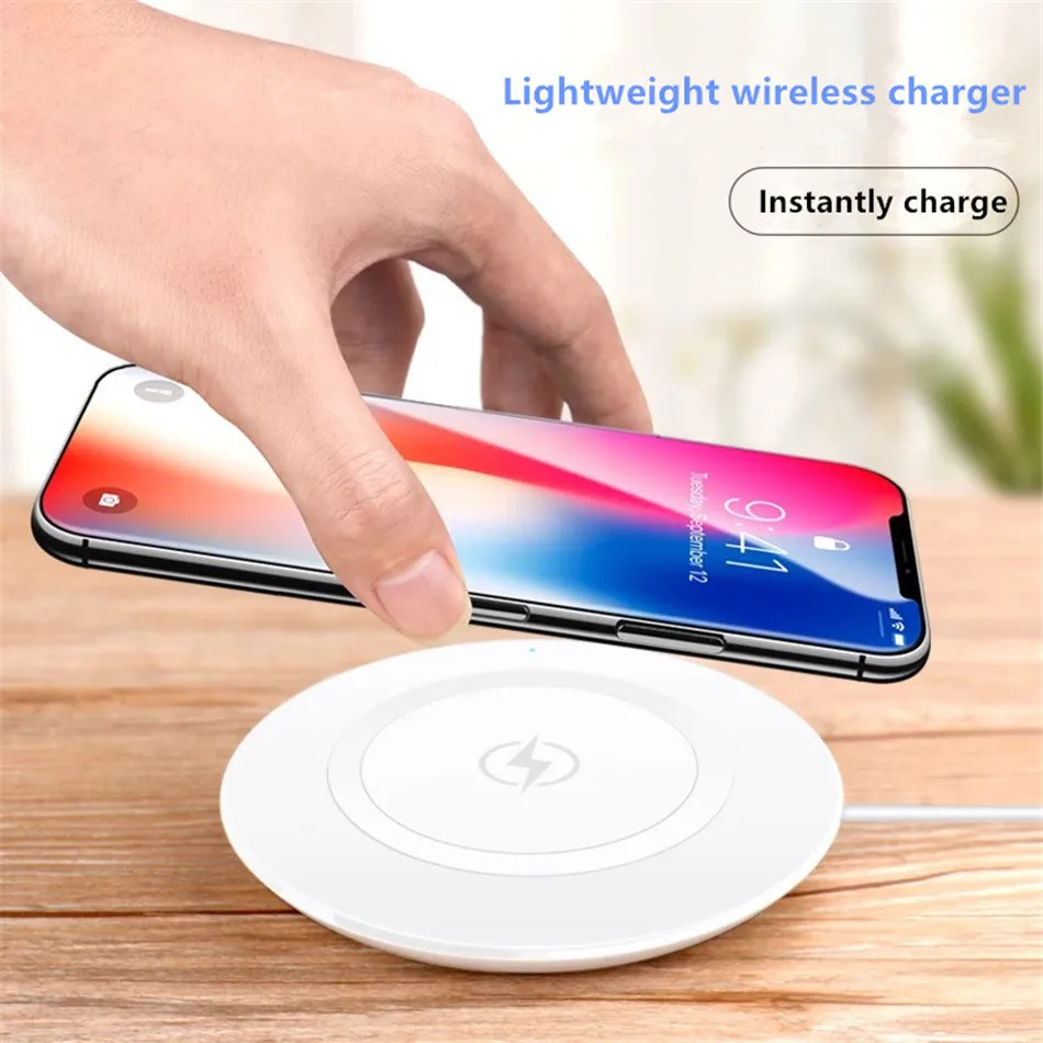 !ACCEZZ 5W QI Wireless Charger Pad For Samsung S8 S7 S9 Plus Note8 LED Cooling Vent Charger For iPhone X 10 8 Plus Charging Pad (2)