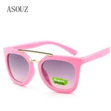 ASOUZ новые модные мужские и женские детские солнцезащитные очки Классический фирменный дизайн овальные детские очки UV400 ретро повседневные солнцезащитные очки