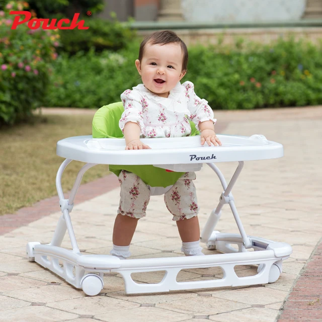 0Pouch Fashion Foldable Baby Walker, U shaped Anti rollover Baby