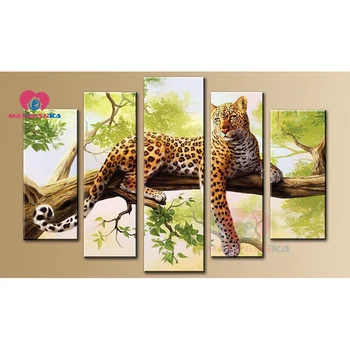 

DIY Multi-pictures 5d Diamond painting accessories Animal landscape full drill Cross stitch wall art 5pcs Embroidery Home decor