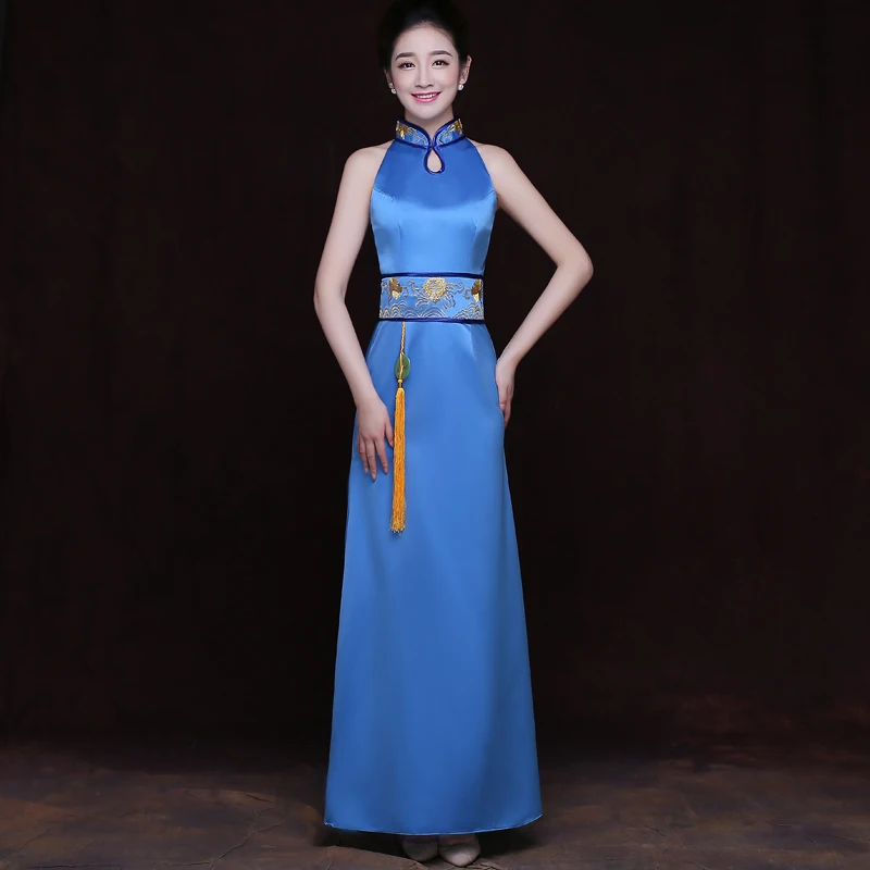 Новый современный дизайн платье Ципао в китайском стиле-стильное платье женские элегантные вечерние платье восточных женщин длинные