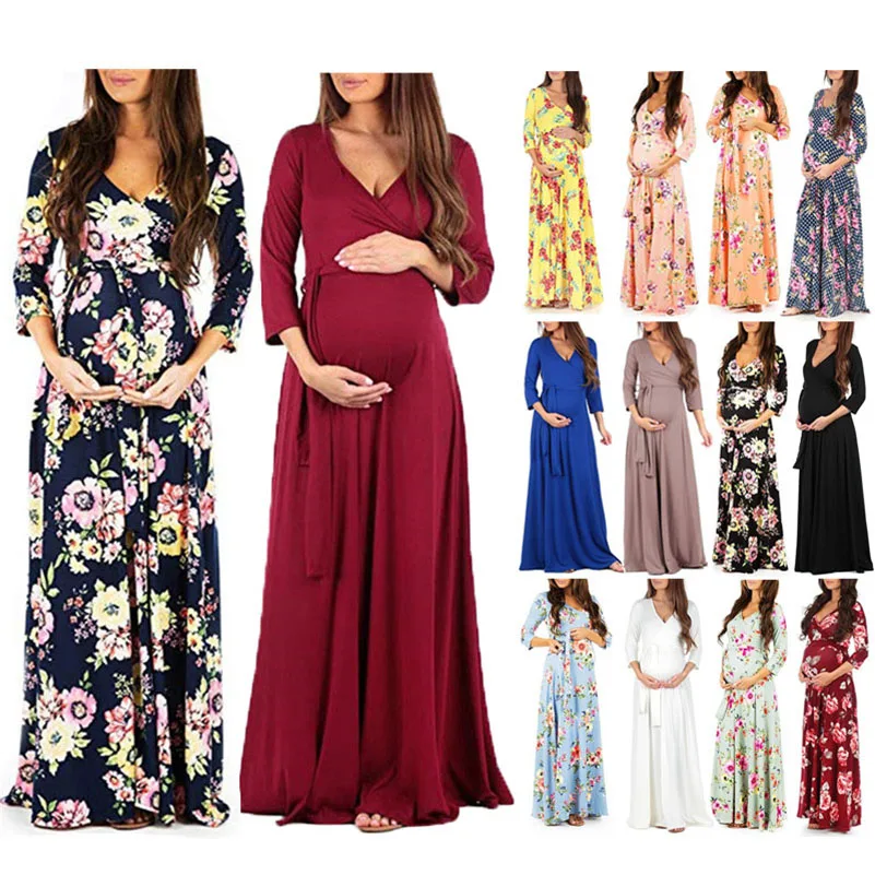 

Maternity Dress 2019 Pregnancy Photo Shoot Pregnant Women Mother Sleeveless Elegant Vestido Lace Party Evening Maternity Clothes