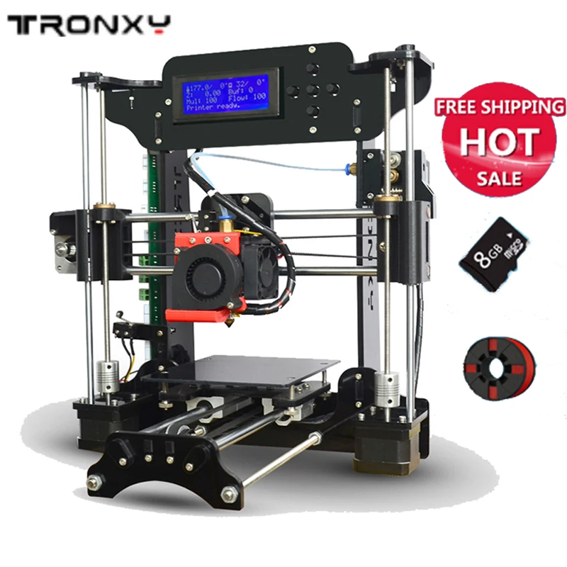Newest Upgraded Quality High Precision Reprap Prusa I3 3D Printer DIY Full Kits with 1 roll