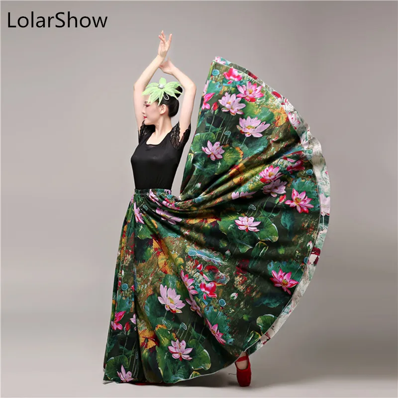 

Ballroom Dance Skirt Flamenco Skirt Customes Flamenco Dress Ladies Puffy Skirt 180/270/360degree Flamenco