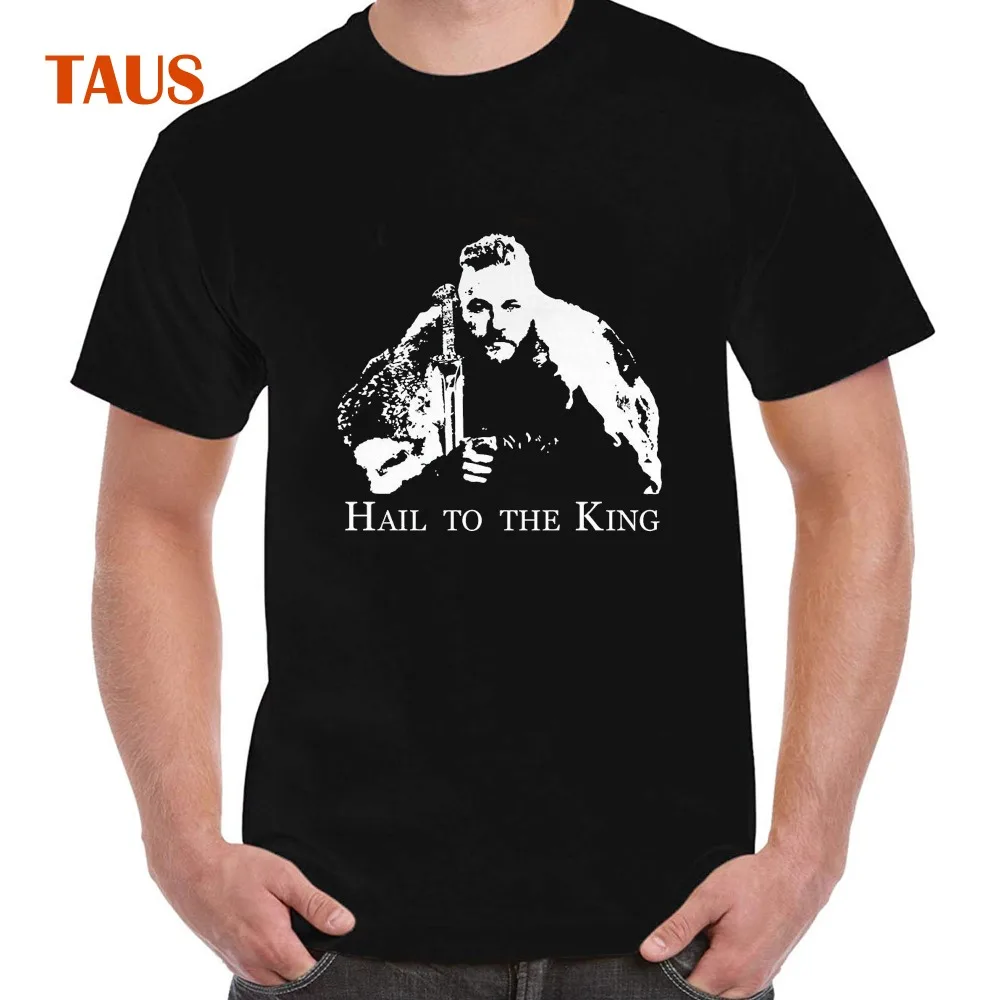 Ragnar Lothbrook Викинги вдохновил Футболка 100% хлопок Флоки Зигги Valhalla | Мужская одежда