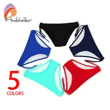 Andzhelika, новинка, плавки, сексуальные, на бретельках, бикини, короткие, нижняя часть, купальники, одноцветные, бразильские, бикини, нижняя часть, плавки, Пляжное нижнее белье