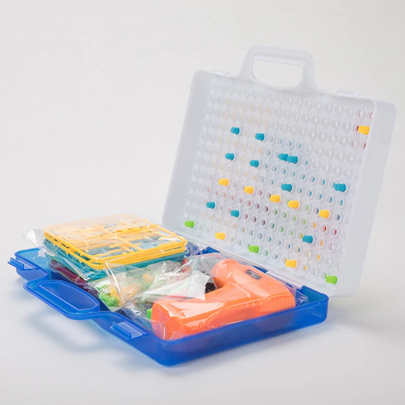 Children Toys Electric Drill Nut Disassembly Match Tool Educational Toys Assembled Blocks Sets For Boys Design Building Toy