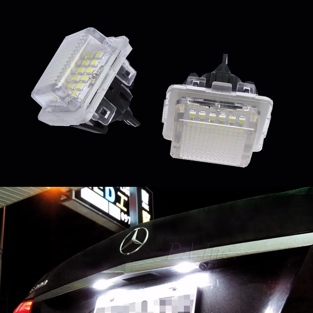 PA LED 2PCS x LED Auto Lamp Canbus License Plate Light for Mercedes Benz use W204 C300 C350 W212 E350 источник света для авто eco fri led t10 501 w5w canbus cree mercedes benz c250 c300 e350 e550 ml550 r320 r350 2 x