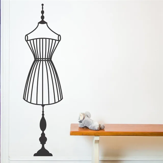 Mode Schaufensterpuppe Wandtattoo Aufhänger Muster Vinyl ... Mode Schaufensterpuppe Wandtattoo Aufhänger Muster Vinyl ...
