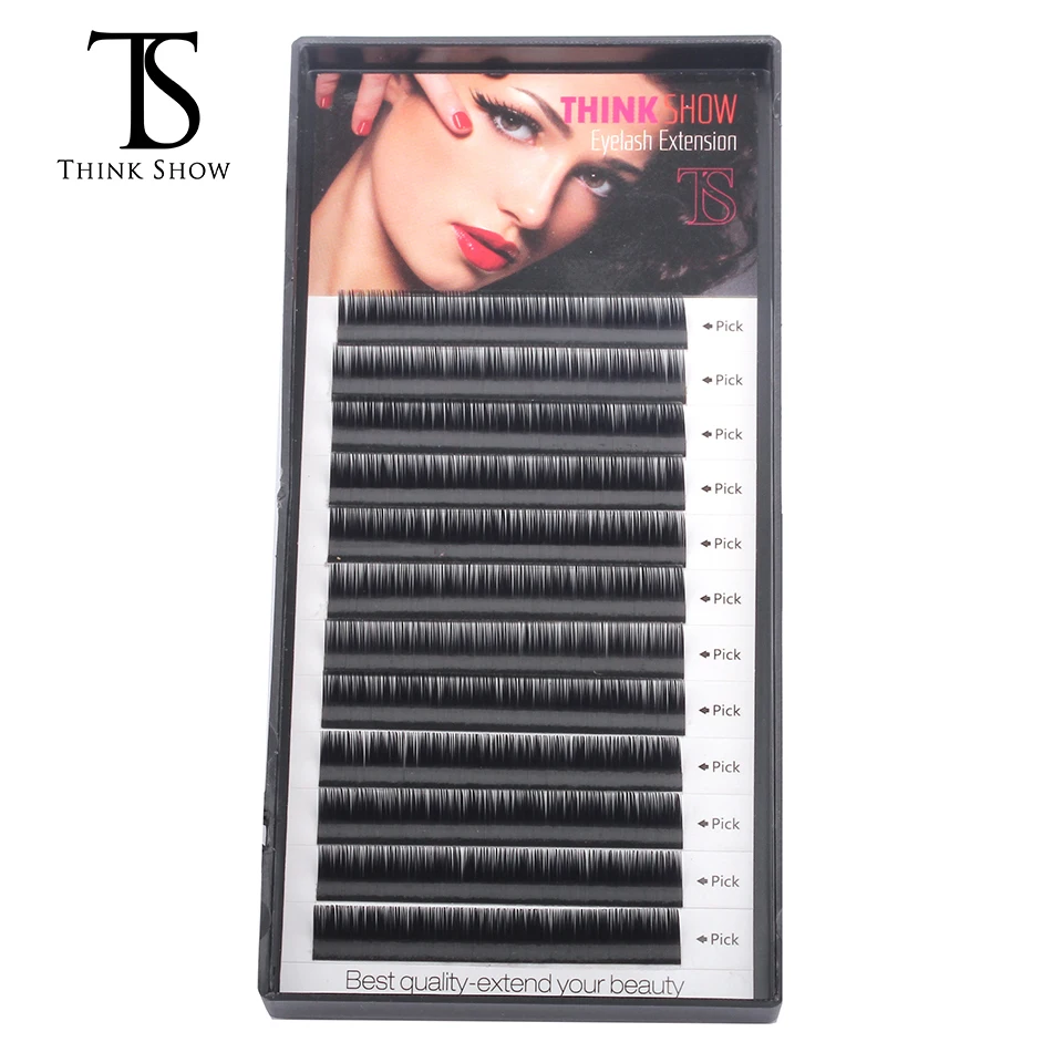 

Thinkshow All Size 8-15mm Russia Silk Volume Soft Eyelash Extension Cilia Mink Korea Handmade Natural Long Individual Lashes