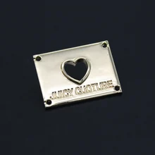 Пользовательские высокого качества одежды золотые металлические тисненые этикетки ручной работы Пришивные бирки для одежды маленький прямоугольный лист на бирке сумки