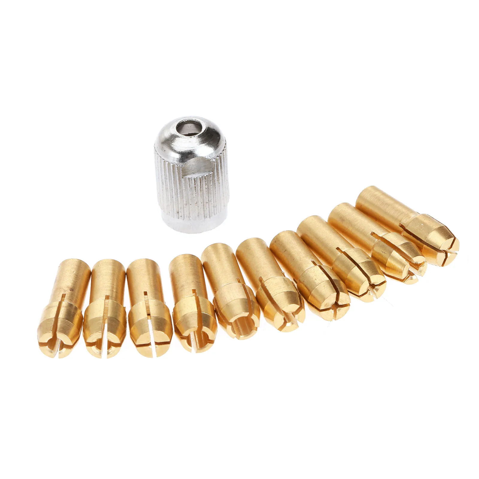 10x Brass Drill Chucks Collet Bit 0.5-3.2mm 4.8mm Shank Fits Dremel Rotary Tool