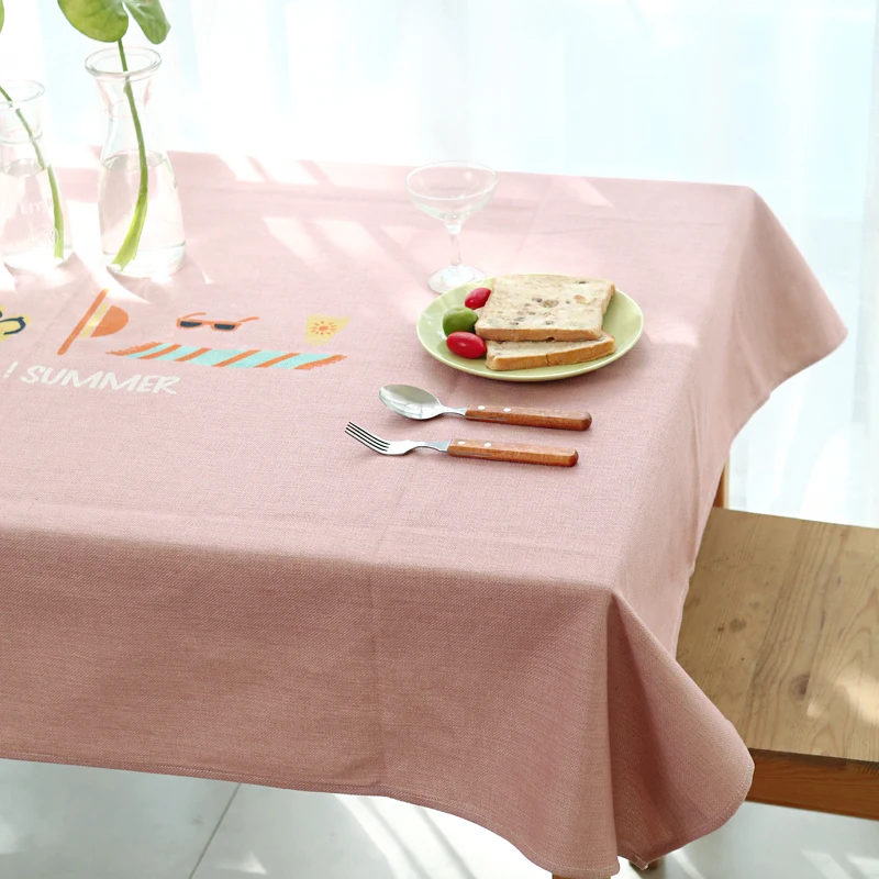 Table Cloth Coffee Table Simple Modern Cotton Linen Cloth Cover Anti