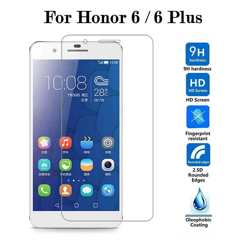 

Protective Glass On For Huawei Honor 6 Plus Glass Honor6 6Plus Plus6 Tempered Glas Screen Protector 2.5D 9H Protection Film