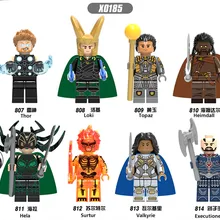 80PX0185 Super Heroes строительные блоки Тор Локи топаз Heimdall surtur палач кирпичи лучшее образование куклы подарок игрушки детские