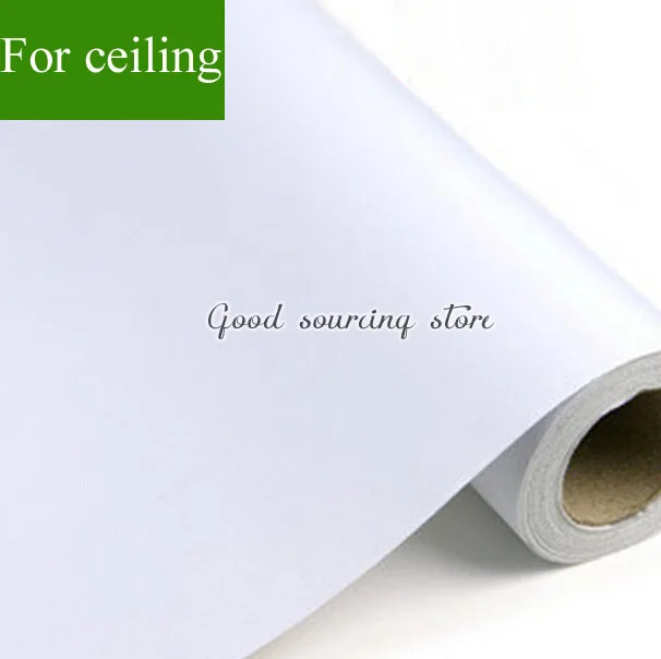 pure white color self adhesive ceiling wallpaperin Wallpapers from