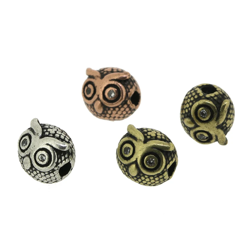 

dankaishi Antique Silver Plated Owl Spacer Beads Loose Beads for Jewelry Making Bracelet Jewelry Accessories Handmade Craft