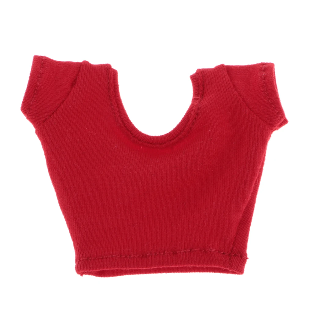 Fashion 1/6 Short Sleeve Crop Top T-Shirt Vest for Blyth 12
