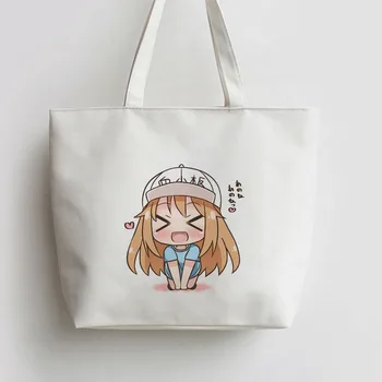 

Anime Hataraku Saibou Cells at Work Platelet Leukocyte Erythrocyte Japanese Canvas Tote bags Shopping school Bag AN105