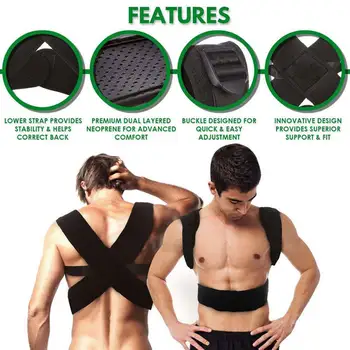 Body Shaper Posture Corrector Adjustable Back Shoulder Lumbar Brace Support Belt Posture Correction Prevent Slouching