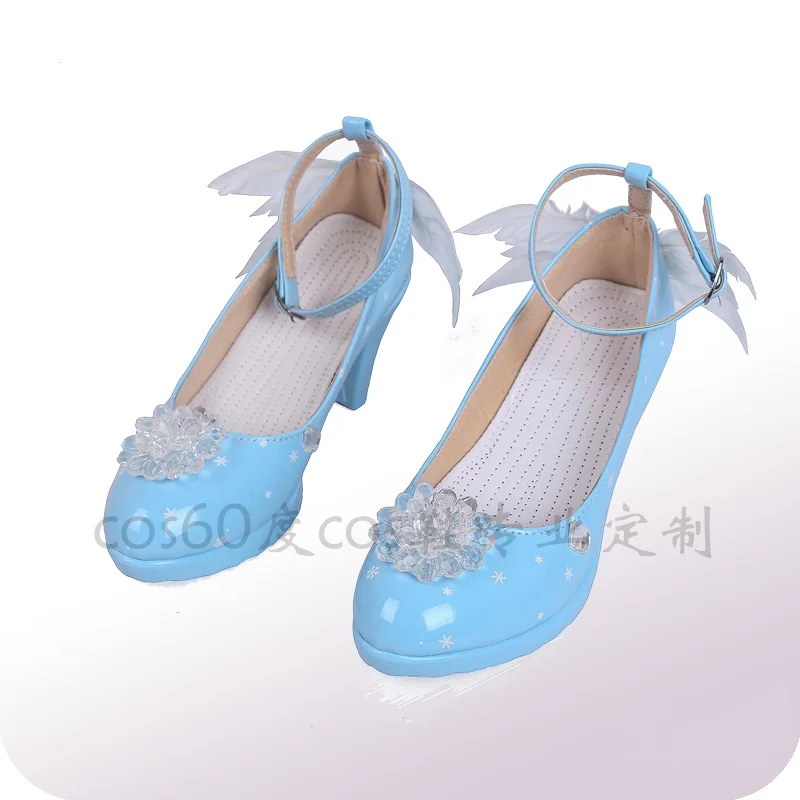 Новинка года; обувь для костюмированной вечеринки Vocaloid Snow Miku; обувь в стиле Лолиты; синяя обувь на каблуке; обувь для костюмированной вечеринки на Хэллоуин для женщин и девочек; Размеры 35-43