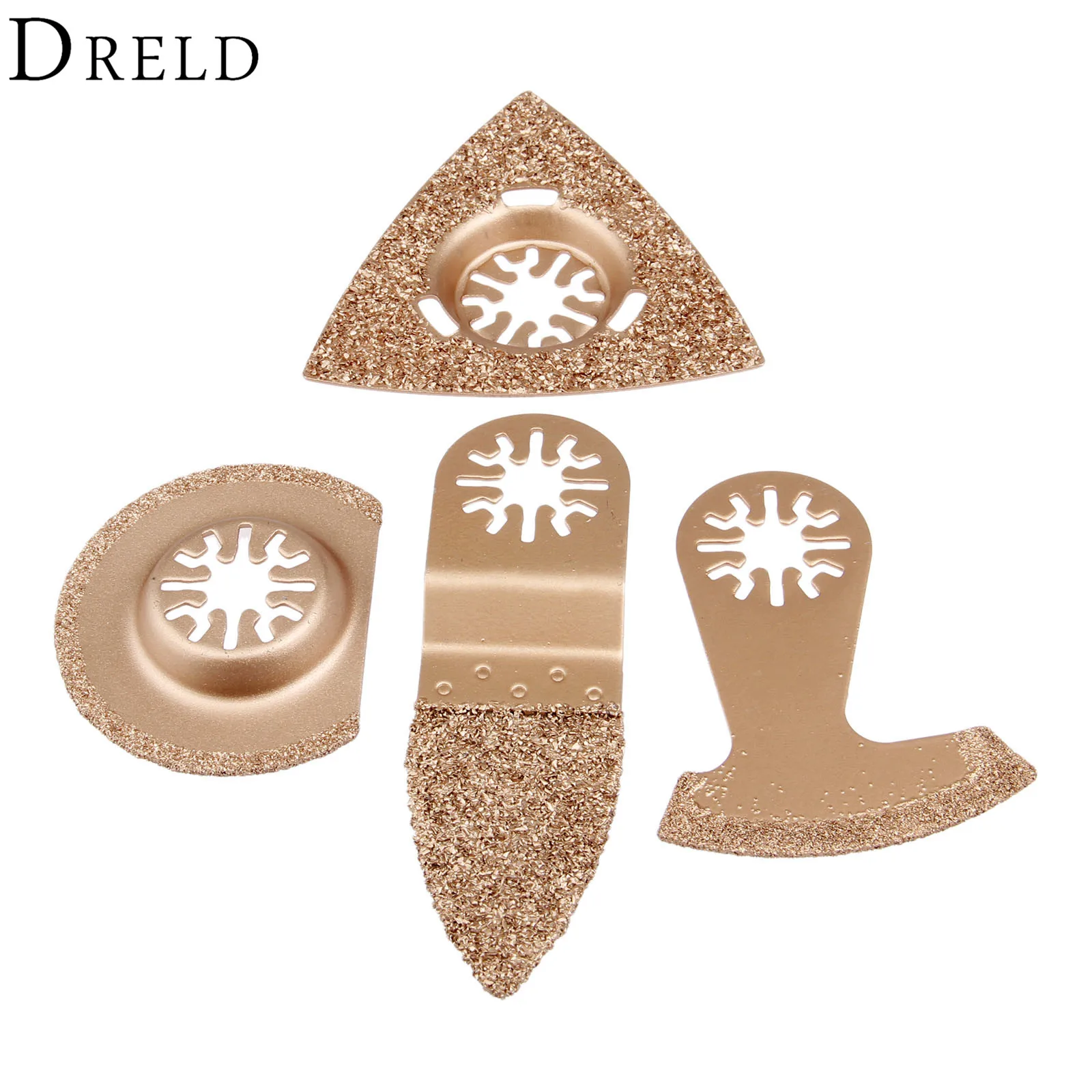 

DRELD 4Pcs Oscillating Multi Tool Carbide Segment Rasp Saw Blade Multifunction For Multimaster Renovator Bosch Power Tools