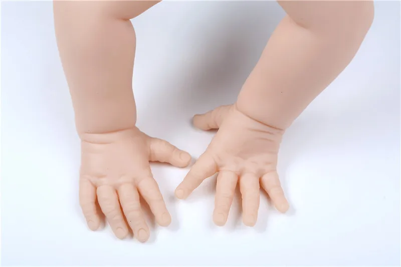 NPK, высокое качество, 24 дюйма, 3/4 руки и ноги, силиконовая виниловая Кукла Реборн, набор, Неокрашенная кукла, части, аксессуары для DIY, игрушки реборн