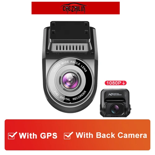 Автомобильный dvr 4 к Ultra HD gps Автомобильный регистратор 2160 P 60fps ADAS dvr с 1080 P sony Датчик заднего вида камера ночного видения двойной объектив Авто Dashcam - Название цвета: dual  camera