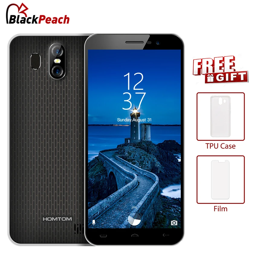 

HOMTOM S16 5.5" HD 18:9 Full Display Mobile Phone MTK6580 Quad Core 2G RAM 16G ROM 3000mAh 13MP Dual Camera 3G WCDMA Smartphone