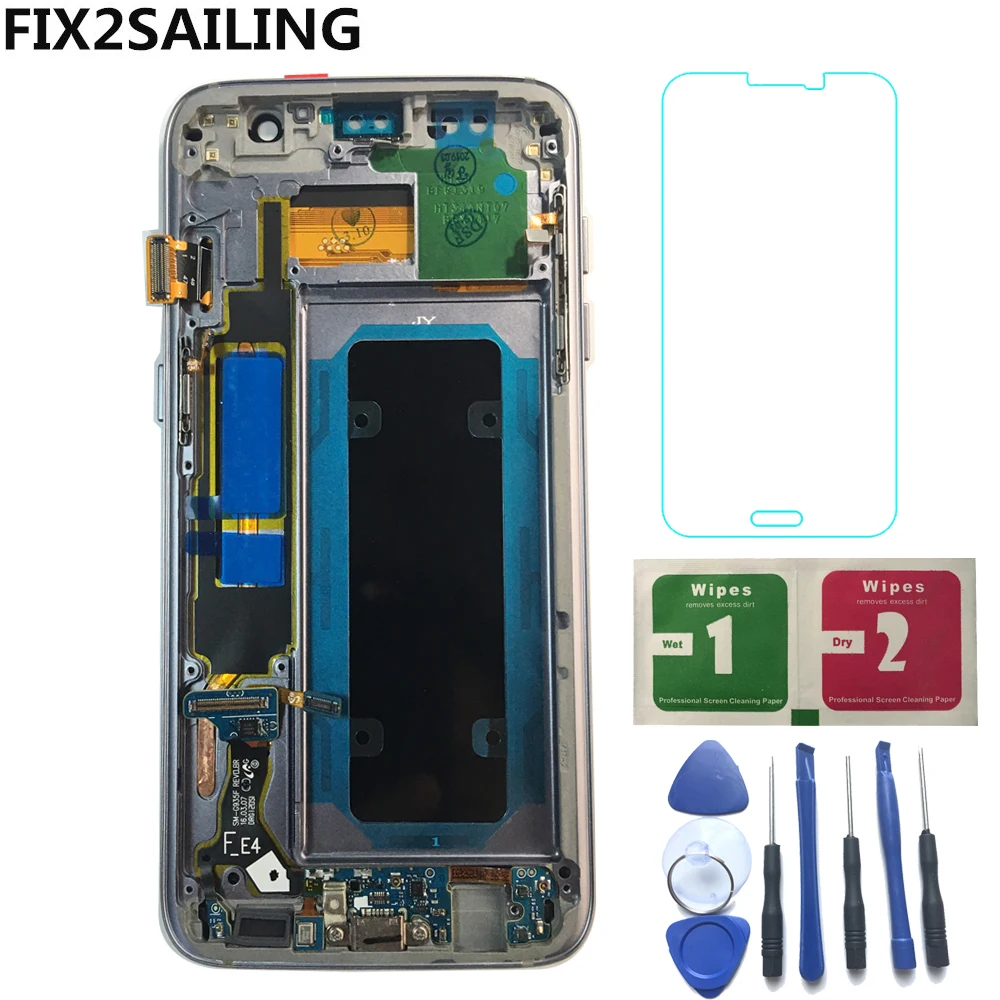 

100% Super AMOLED For Samsung S7 Edge G935F LCD Display LCD Screen Touch Digitizer Assembly For Samsung S7 Edge G935F
