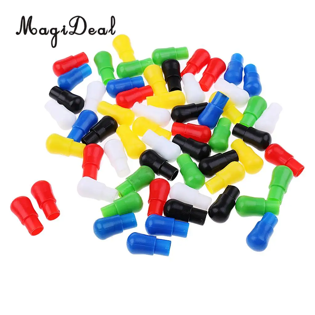 60 Pieces Multi-Color Replacement Traditional Wooden Chinese Checkers Pegs for Party Board Game Children Adult Play Toys