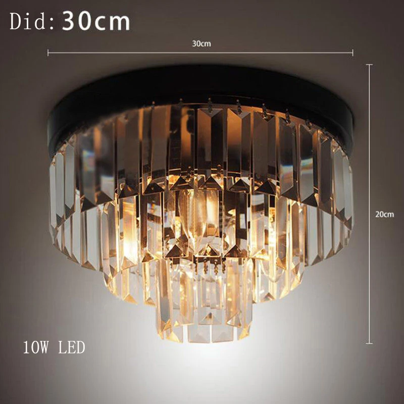 Modern Simply Led Cake Crystal Ceiling Light Bedroom Lamp Flush Cake Crystal Ceiling Light Bedroom Lamp