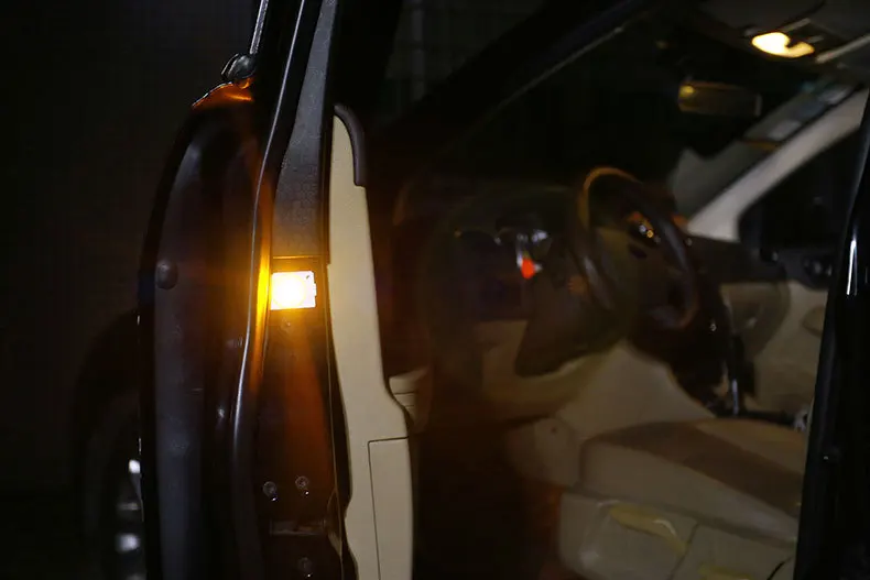 Анти-столкновения светодиодный COB светильник авто Анти-туман стояночный стоп торможение двери автомобиля стробоскоп внутренний предупреждающий светильник красный янтарный цвет