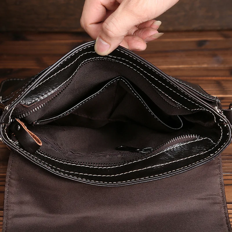 Сумка через плечо Norbinus Мужская сумки почтальонки из натуральной кожи|flap bag|brand